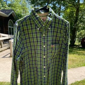 Hollister Mens plaid button down shirt